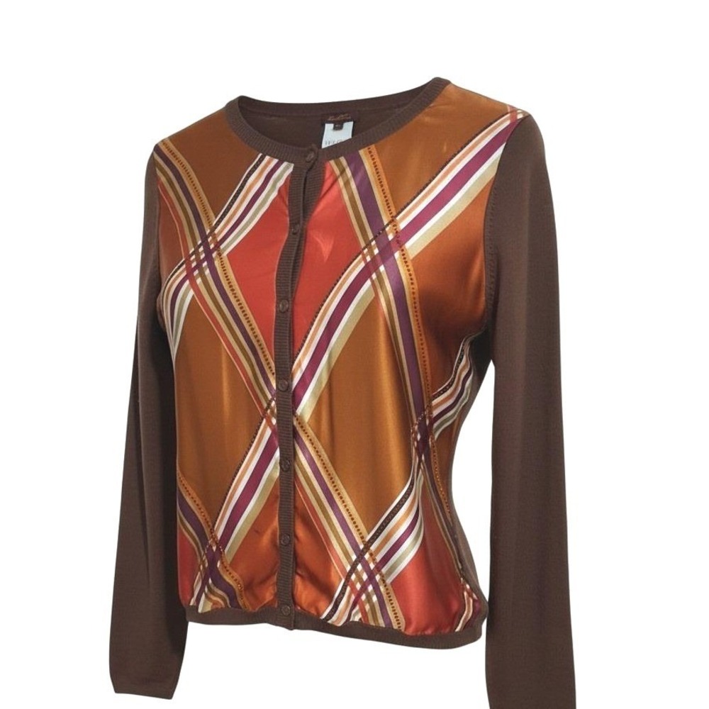 Vintage Renato Nucci Wool & Silk Women's size XL Beaded Sophisticated Cardigan
